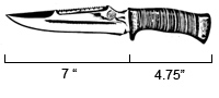 Rosarms knife sizes