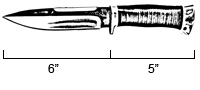 Rosarms knife sizes
